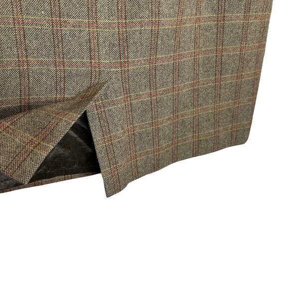 Pendleton Virgin Wool Tiny Houndstooth Plaid Knee Length Straight Skirt Size 14 - Picture 6 of 7